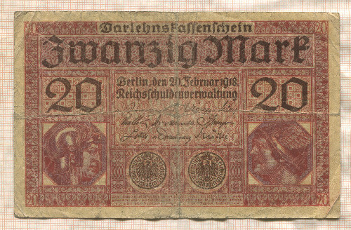 20 марок. Германия 1918г