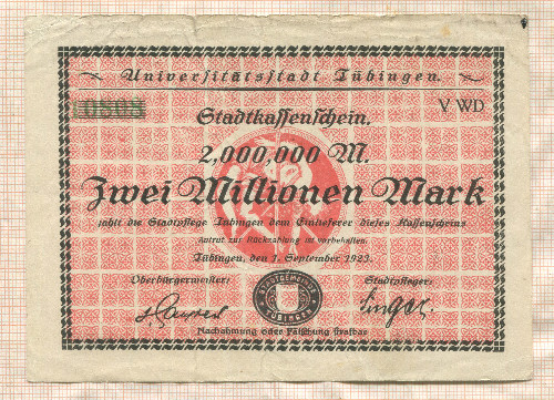 2000000 марок. Германия 1923г