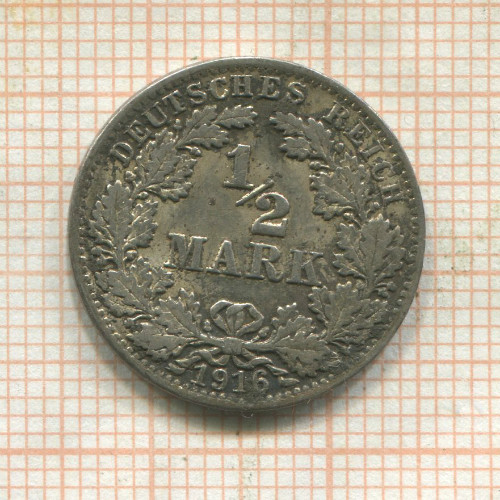 1/2 марки. Германия 1916г