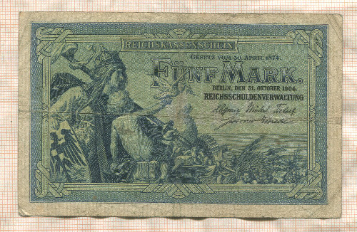 5 марок. Германия 1904г