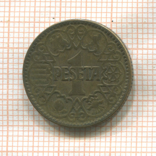 1 песета. Испания 1944г