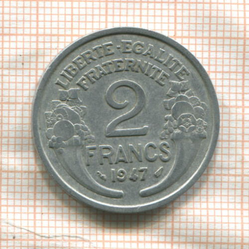 2 франка. Франция 1947г