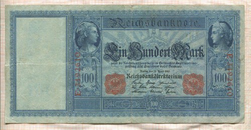 100 марок. Германия 1910г