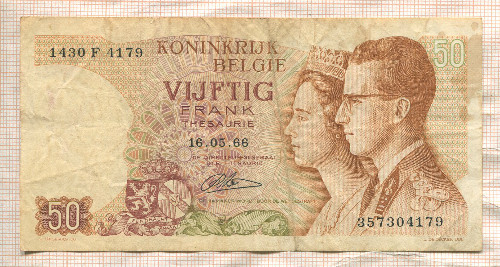 50 франков. Бельгия 1966г