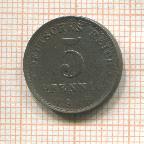 5 пфеннигов. Германия 1918г