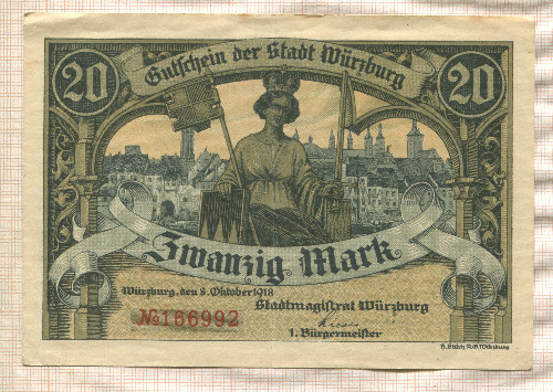 20 марок. Германия 1918г