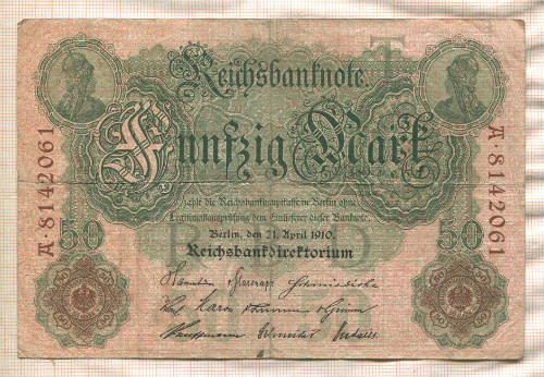 50 марок. Германия 1910г