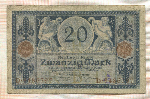 20 марок. Германия 1915г