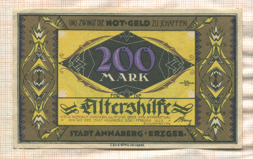 200 марок. Германия 1923г