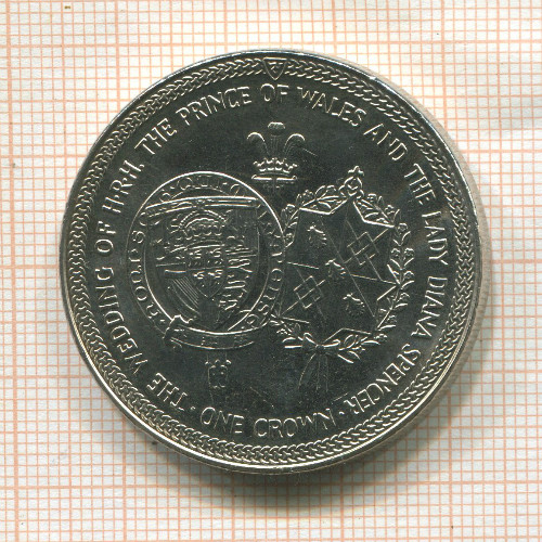 1 крона. Остров Мэн 1981г