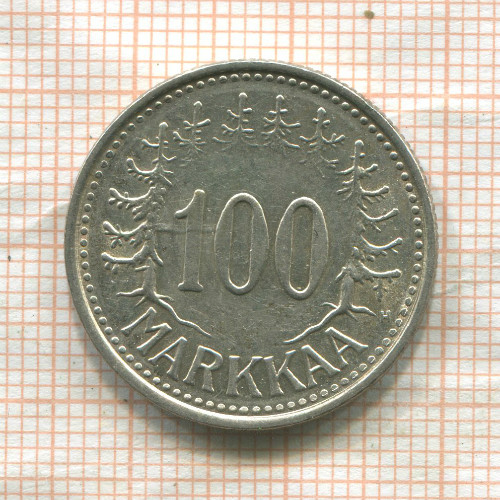 100 марок. Финляндия 1956г