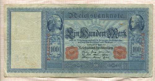 100 марок. Германия 1910г