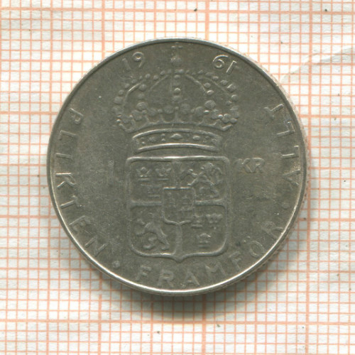 1 крона. Швеция 1961г