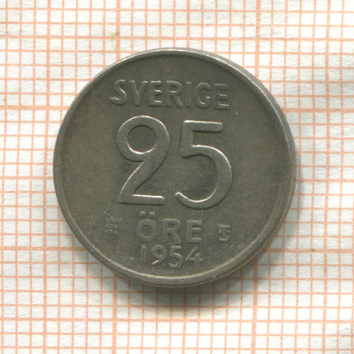 25 эре. Швеция 1954г