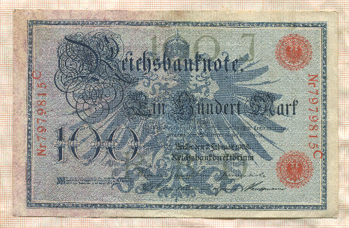 100 марок. Германия 1908г