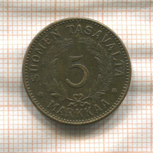 5 марок. Финляндия 1947г