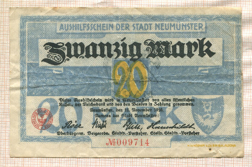 20 марок. Германия 1918г