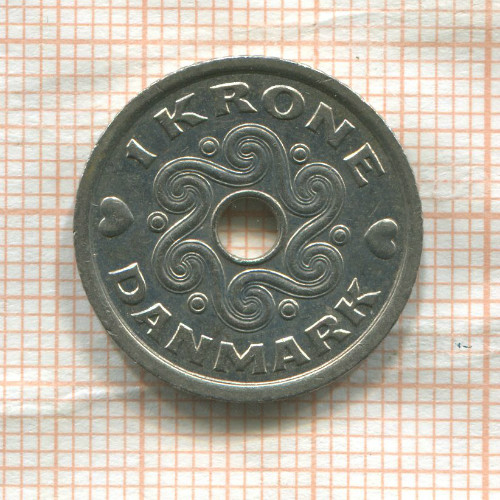 1 крона. Дания 2002г