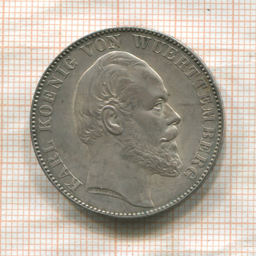 1 талер. Вюртемберг 1871г