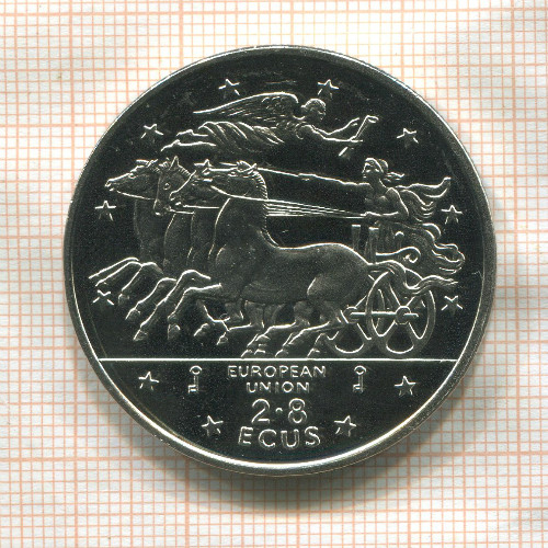 2,8 экю. Гибралтар 1994г