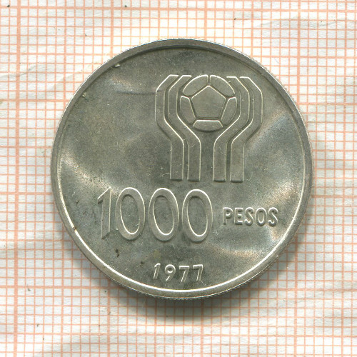 1000 песо. Аргентина 1977г