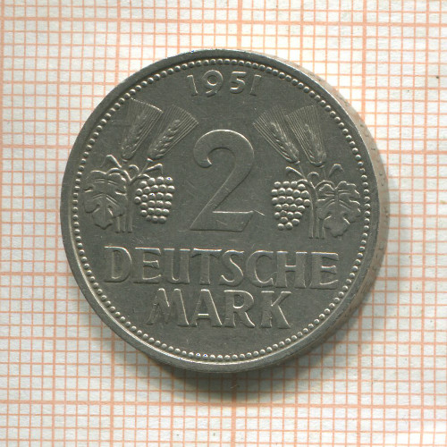 2 марки. Германия 1951г