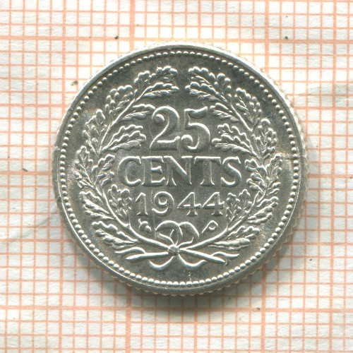 25 центов. Нидерланды 1944г