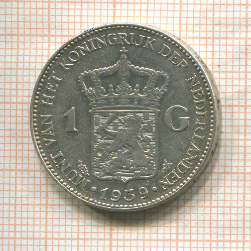 1 гульден. Нидерланды 1939г