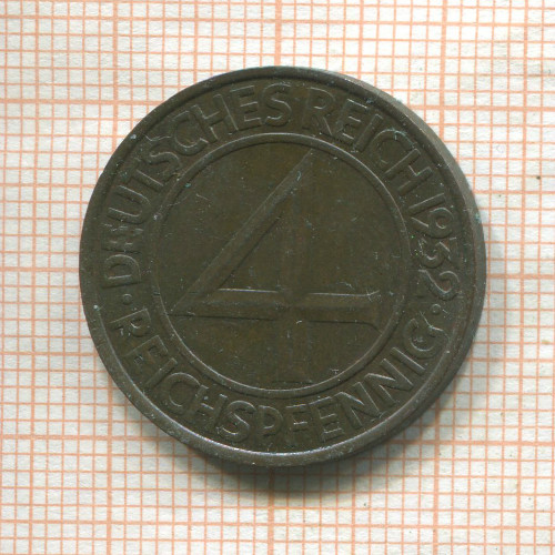 4 пфеннига. Германия 1932г