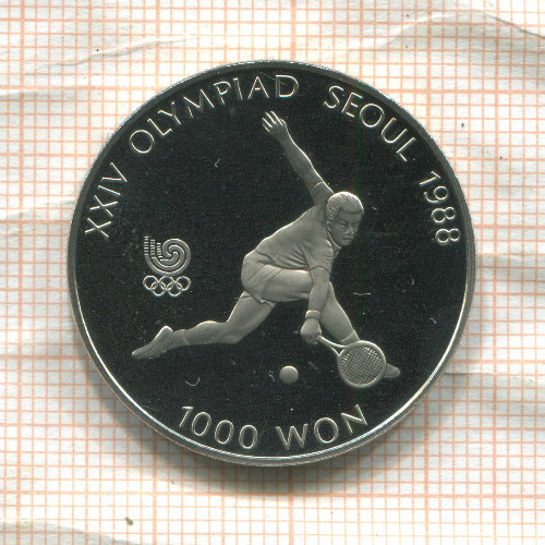 1000 вон. Южная Корея. ПРУ 1987г