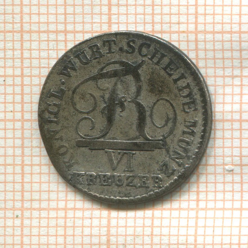 6 крейцеров. Вюртемберг 1809г
