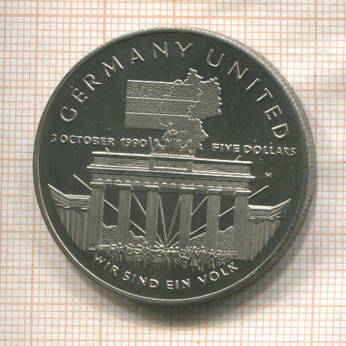 5 долларов. Маршалловы острова 1990г