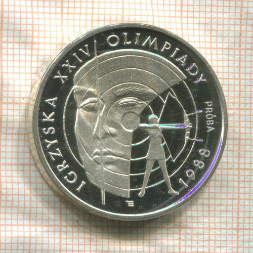 1000 злотых. Польша. ПРУФ. ПРОБА 1987г