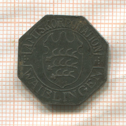 Нотгельд. 50 пфеннигов. Германия. Вайблинген