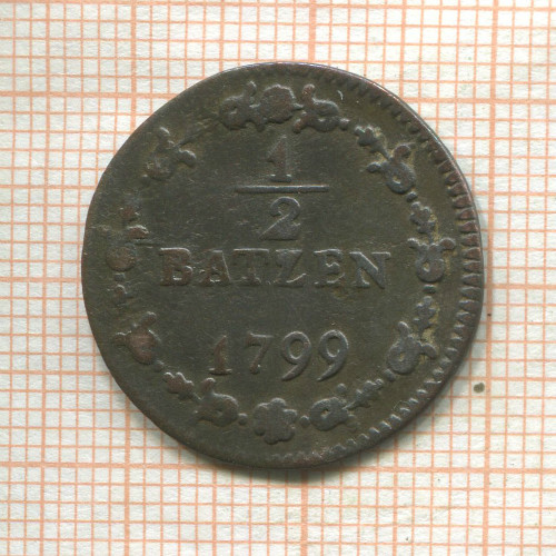1/2 батцена. Швейцария 1799г