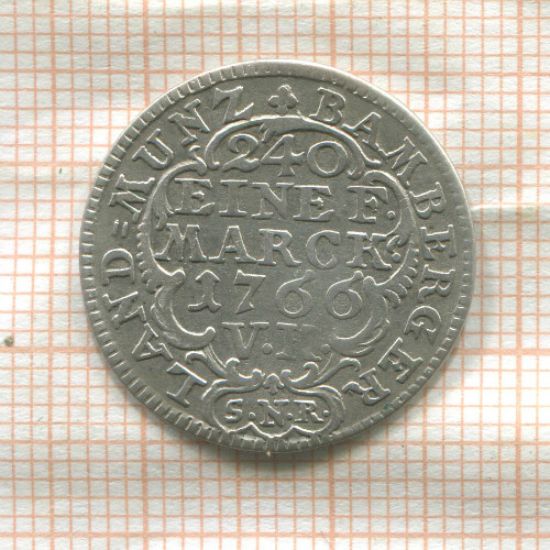 5 крейцеров. Бамберг 1766г