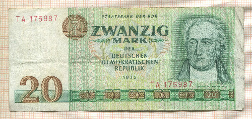 20 марок. ГДР 1975г