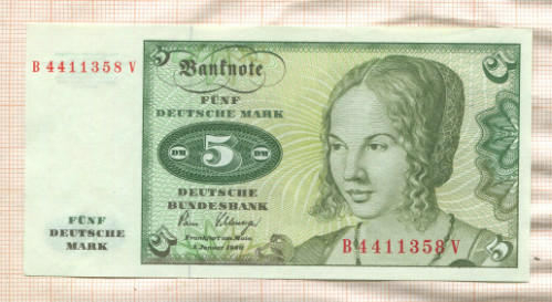 5 марок. Германия 1980г