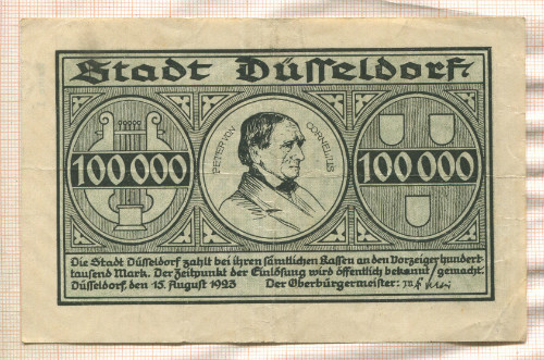 100000 марок. Германия 1923г