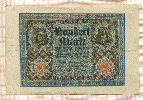 100 марок. Германия 1920г