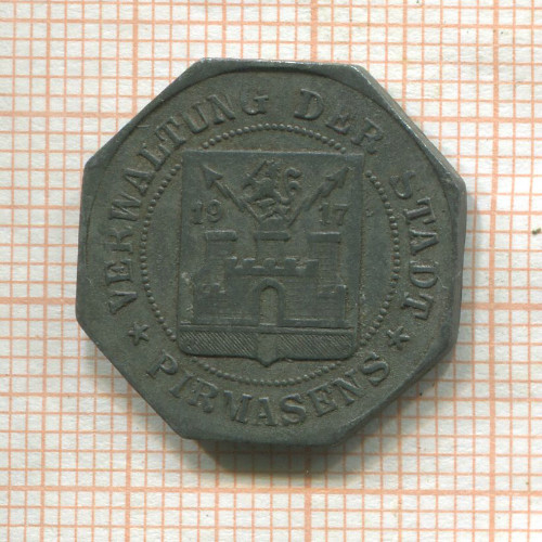 Нотгельд. 10 пфеннигов. Германия. Пирмазенс