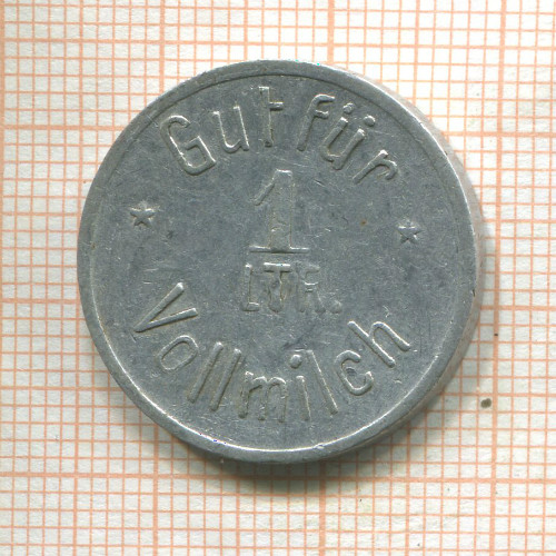 Платежный жетон на 1 литр молока. Германия