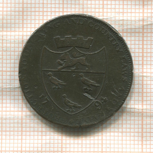 1/2 пенни. Великобритания 1794г