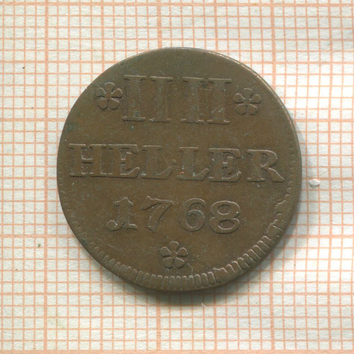 4 геллера. Кёльн 1768г