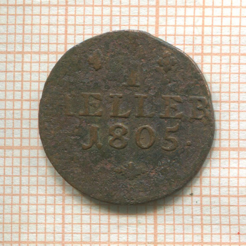1 геллер. Гессен-Кассель 1805г