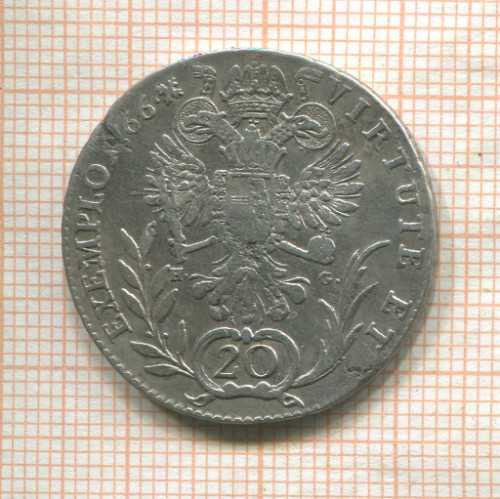 20 крейцеров. Австрия 1766г