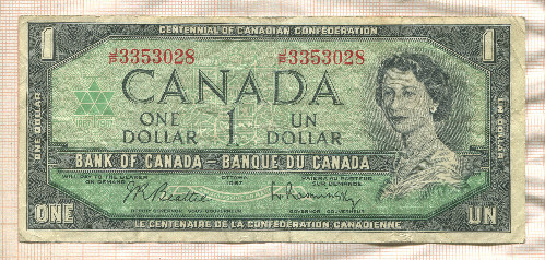 1 доллар. Канада 1967г