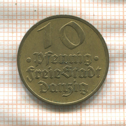 10 пфеннигов. Данциг 1932г