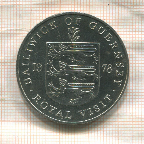 25 пенсов. Гернси 1978г
