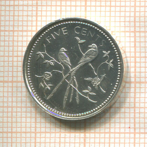 5 центов. Белиз. ПРУФ 1974г